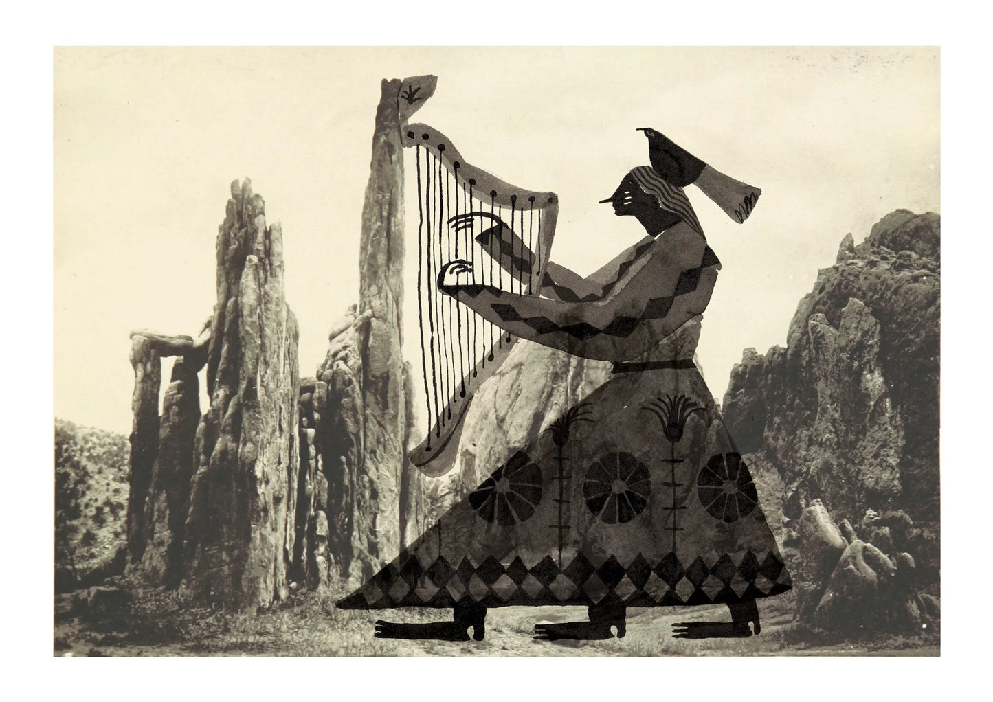 Harp Rocks Postcard Print