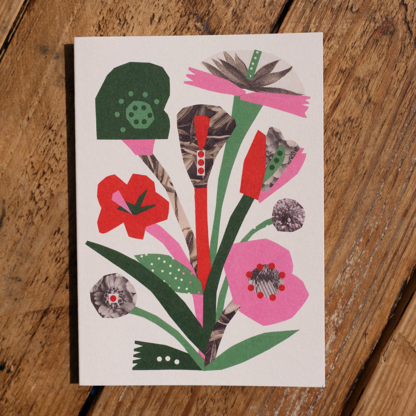 Flower Collage Greetings Card