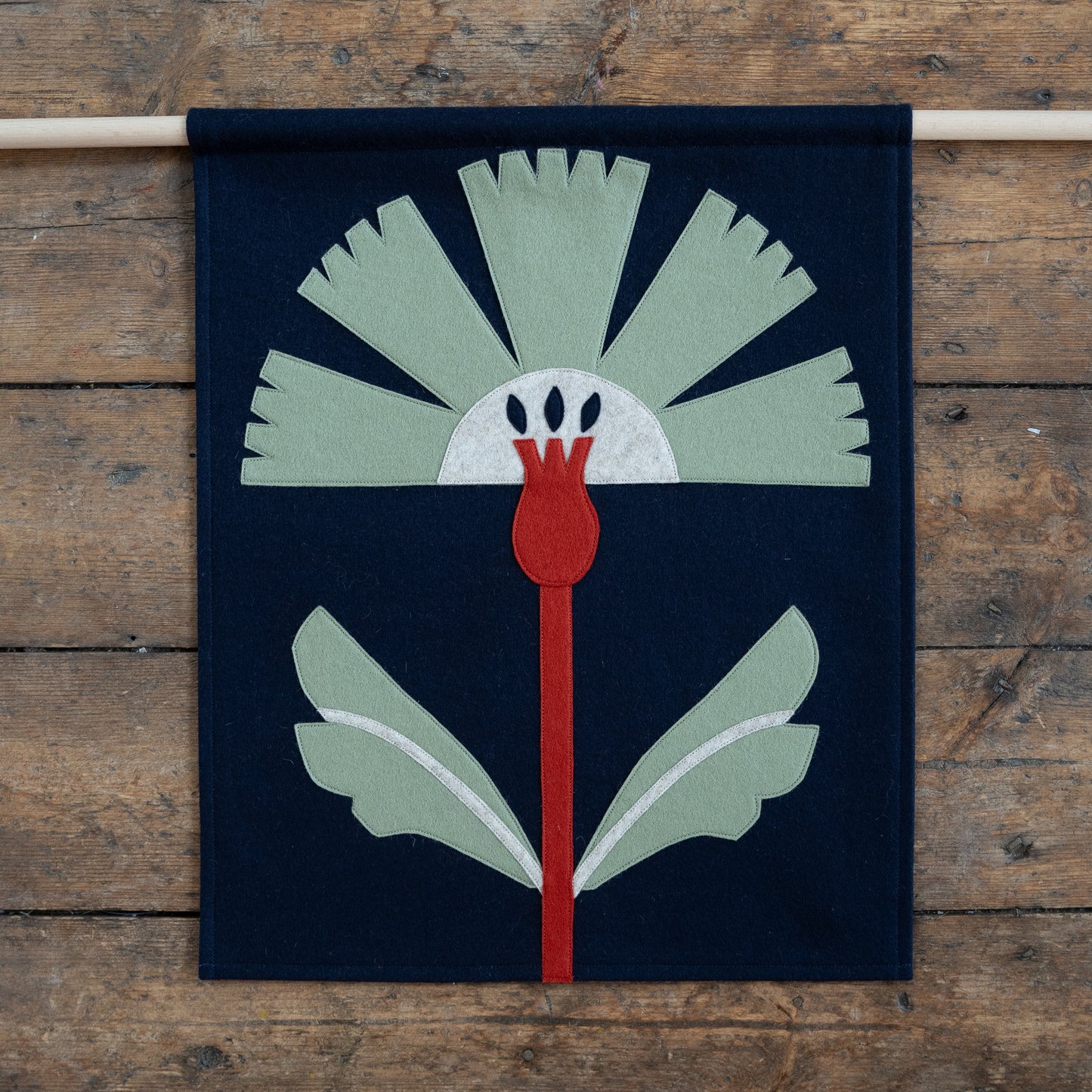 Navy Flower Wall Hanging