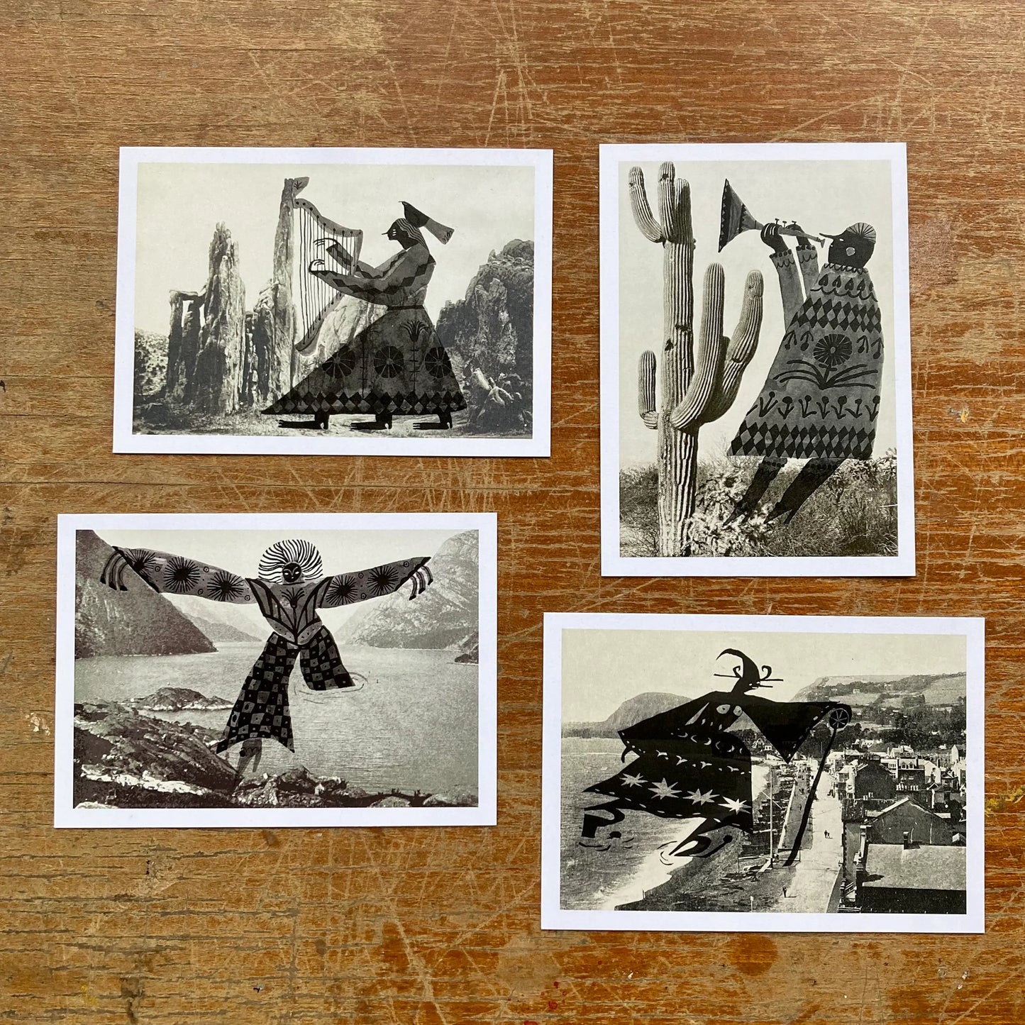 Set of 4 A6 Postcard Drawing Prints