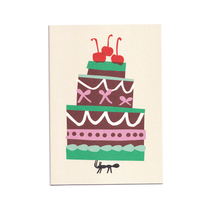 Ant Birthday Cake Greetings Card