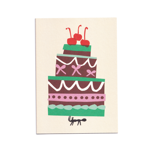 Ant Birthday Cake Greetings Card