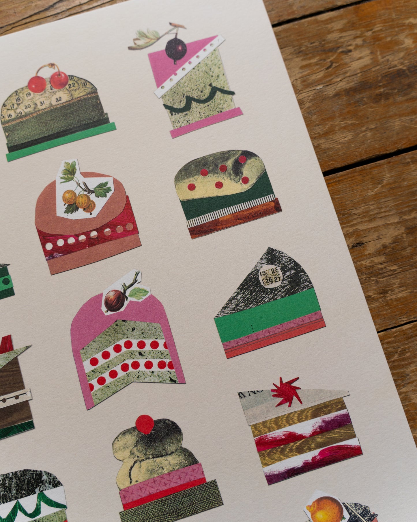 Cake Assortment A3 Print