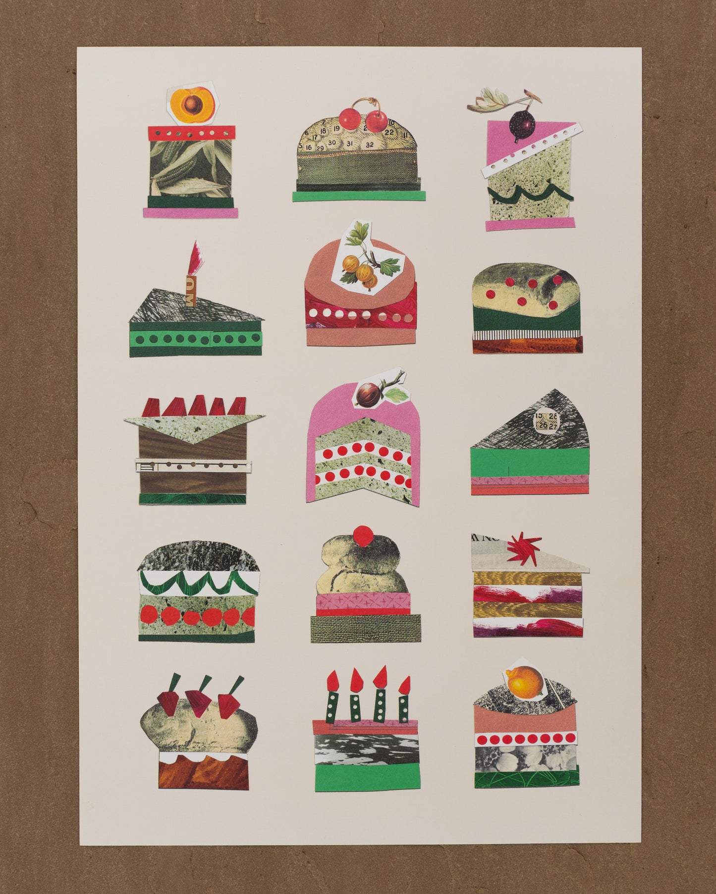 Cake Assortment A3 Print