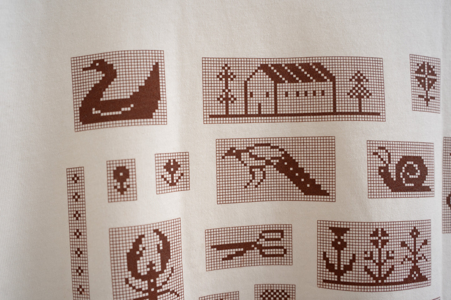 Pixel Illustration Screenprinted Tshirt
