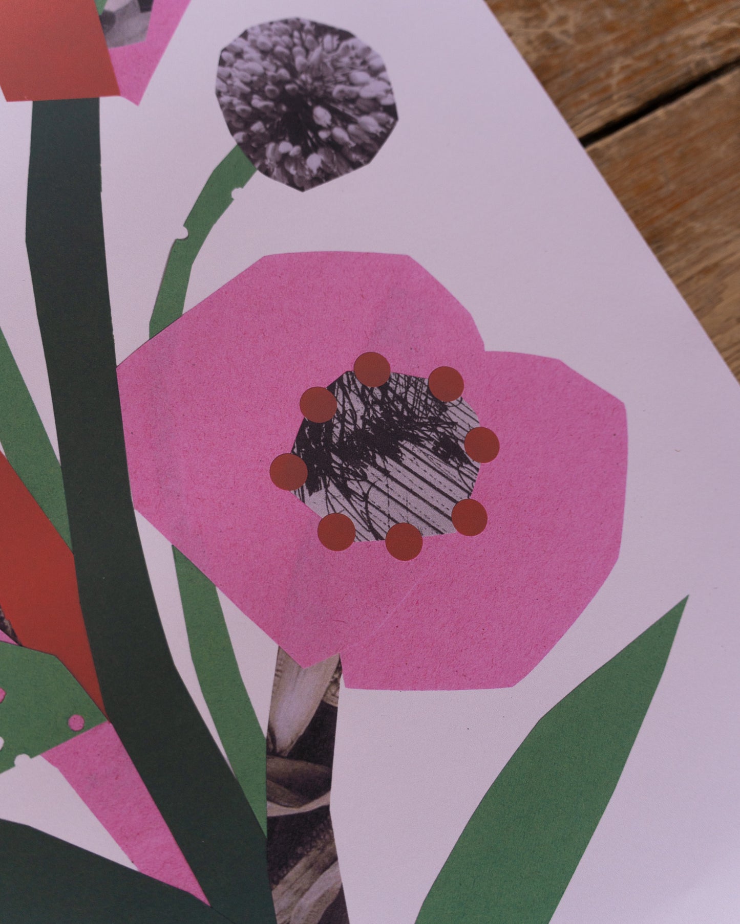 Flower Collage A2 Poster