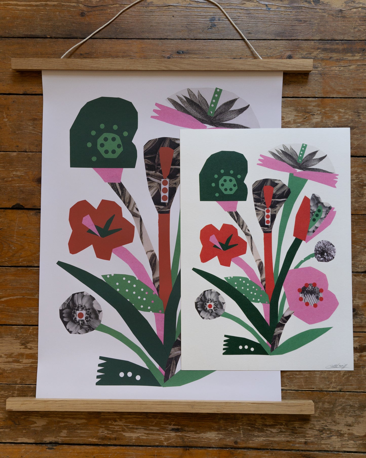 Flower Collage A2 Poster