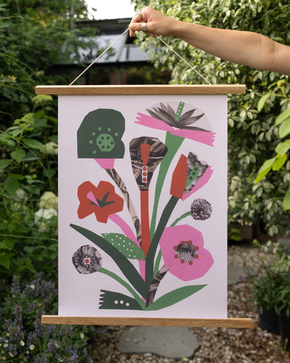Flower Collage A2 Poster