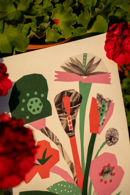Flower Collage A3 Print