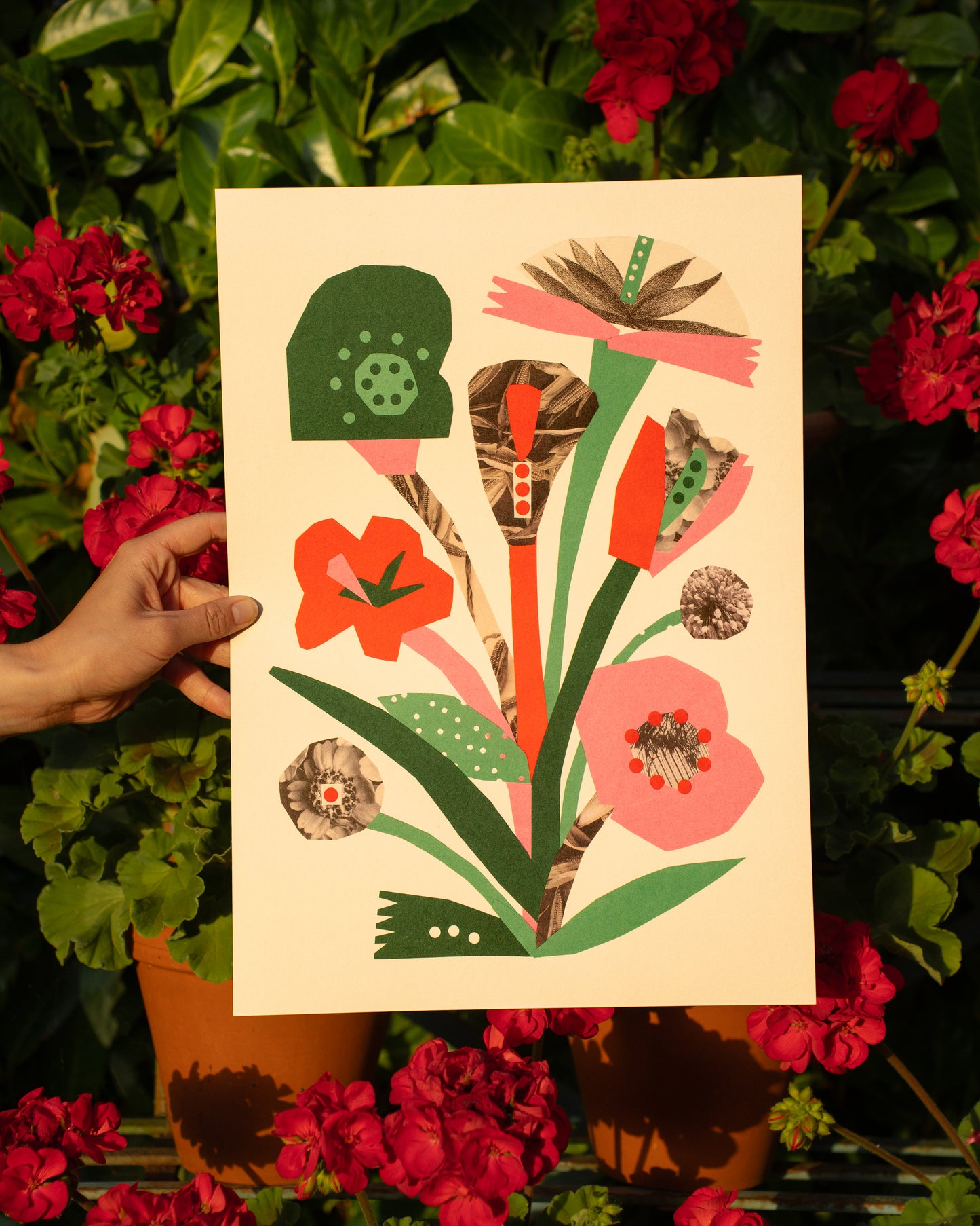 Flower Collage A3 Print
