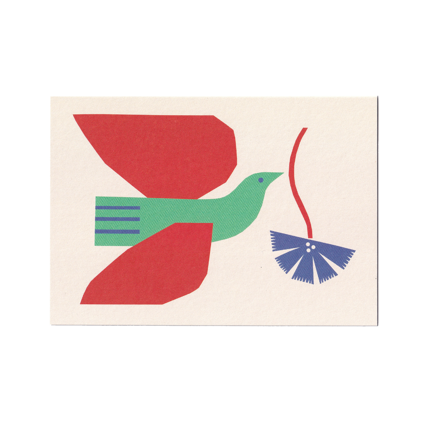 Flower Bird Greetings Card
