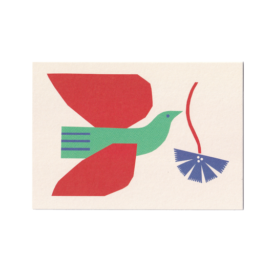 Flower Bird Greetings Card