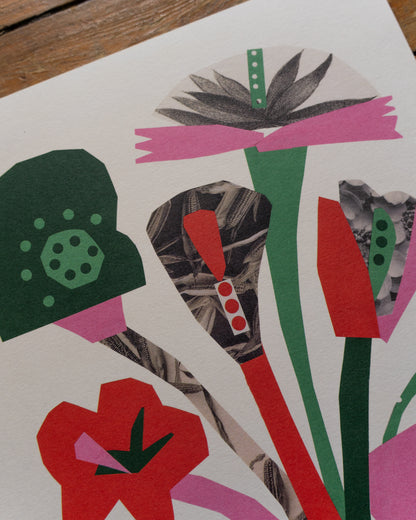 Flower Collage A3 Print