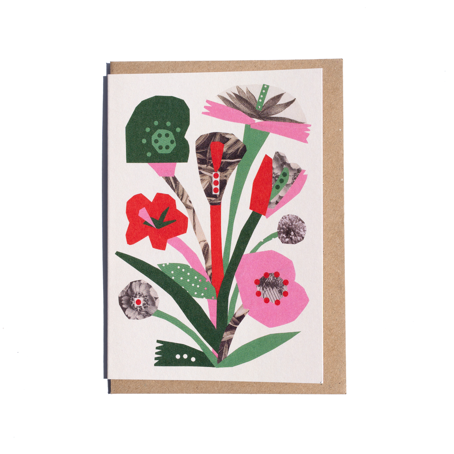 Flower Collage Greetings Card