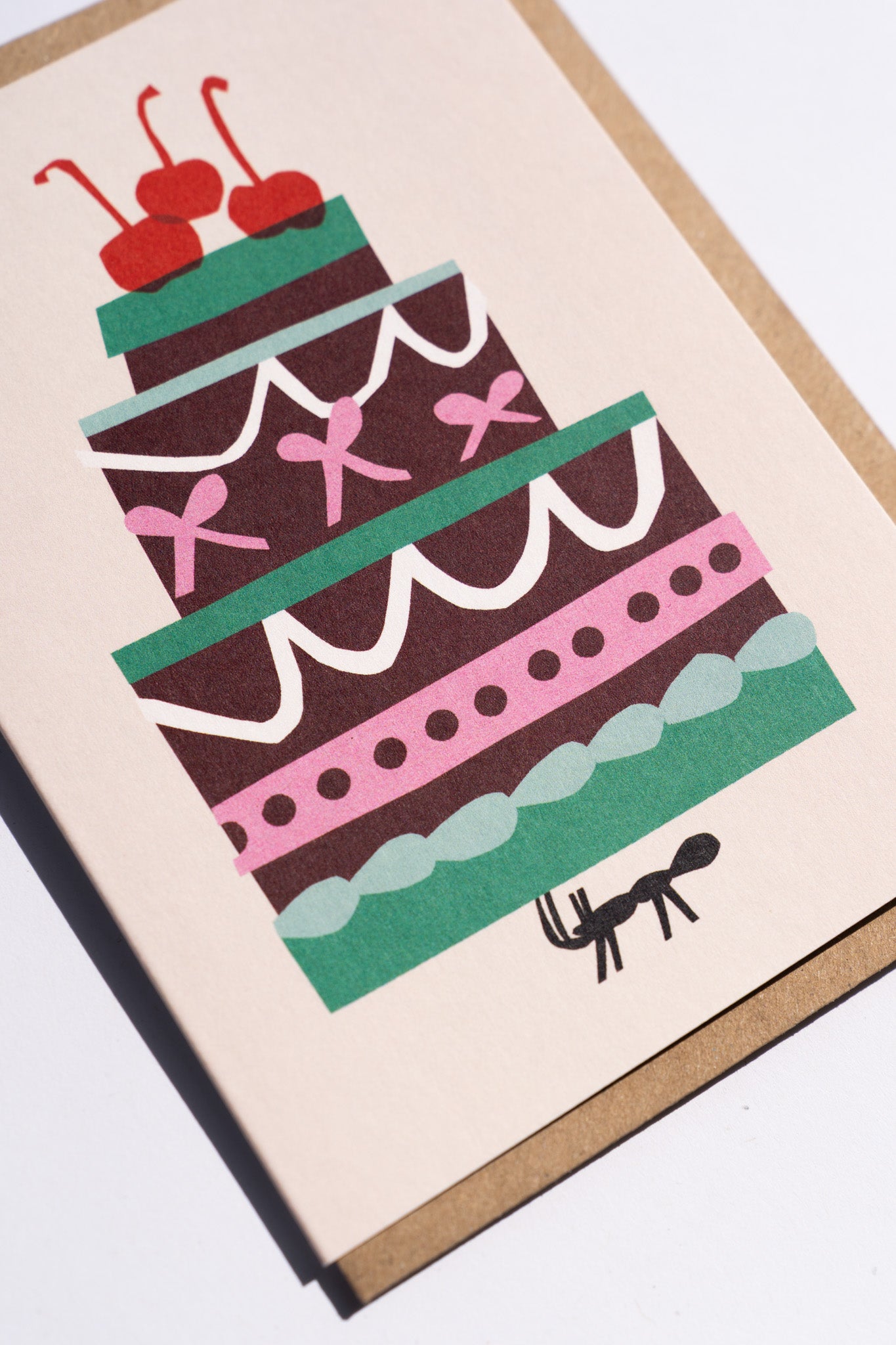 Ant Birthday Cake Greetings Card