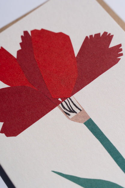 Carnation Greetings Card