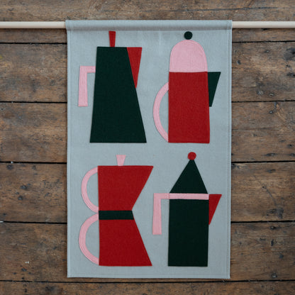 Coffee Pots Wall Hanging
