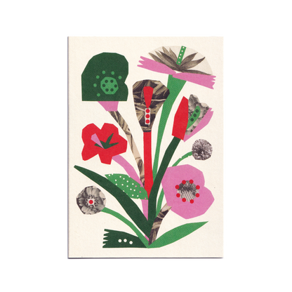 Flower Collage Greetings Card