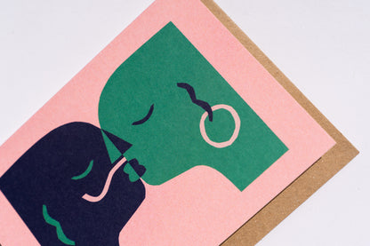 Kiss #1 Greetings Card