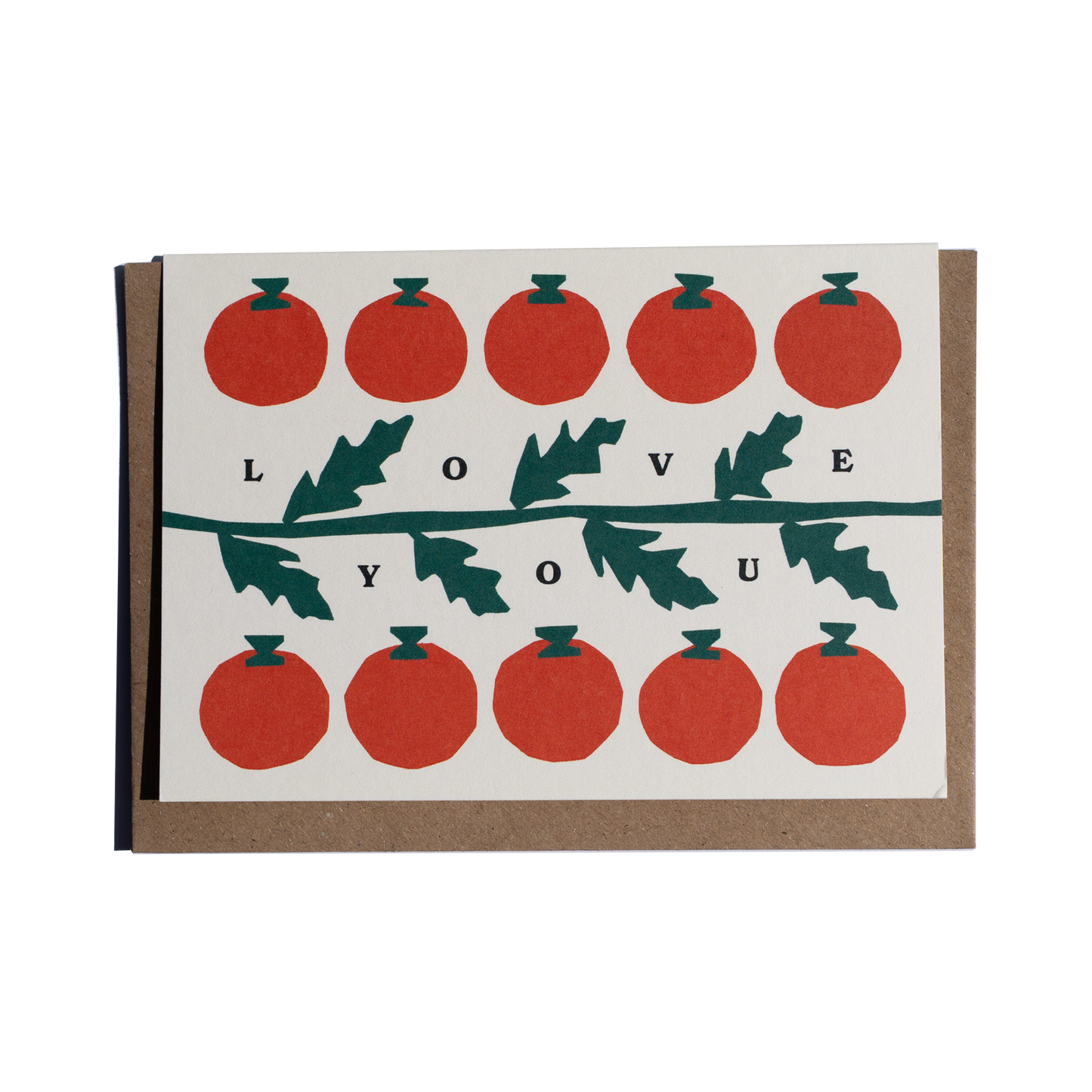 Love You Tomatoes Greetings Card