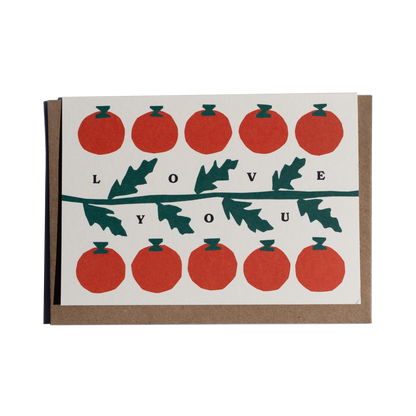 Love You Tomatoes Greetings Card