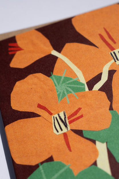 Nasturtiums Greetings Card