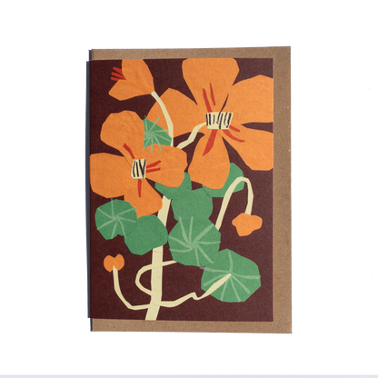 Nasturtiums Greetings Card