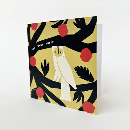 One Year Wiser Owl Greetings Card