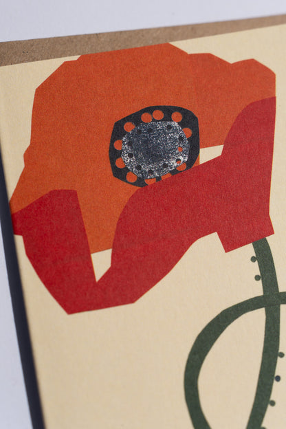 Poppy Greetings Card