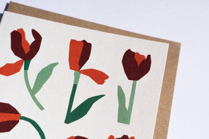 Tulips Greetings Card